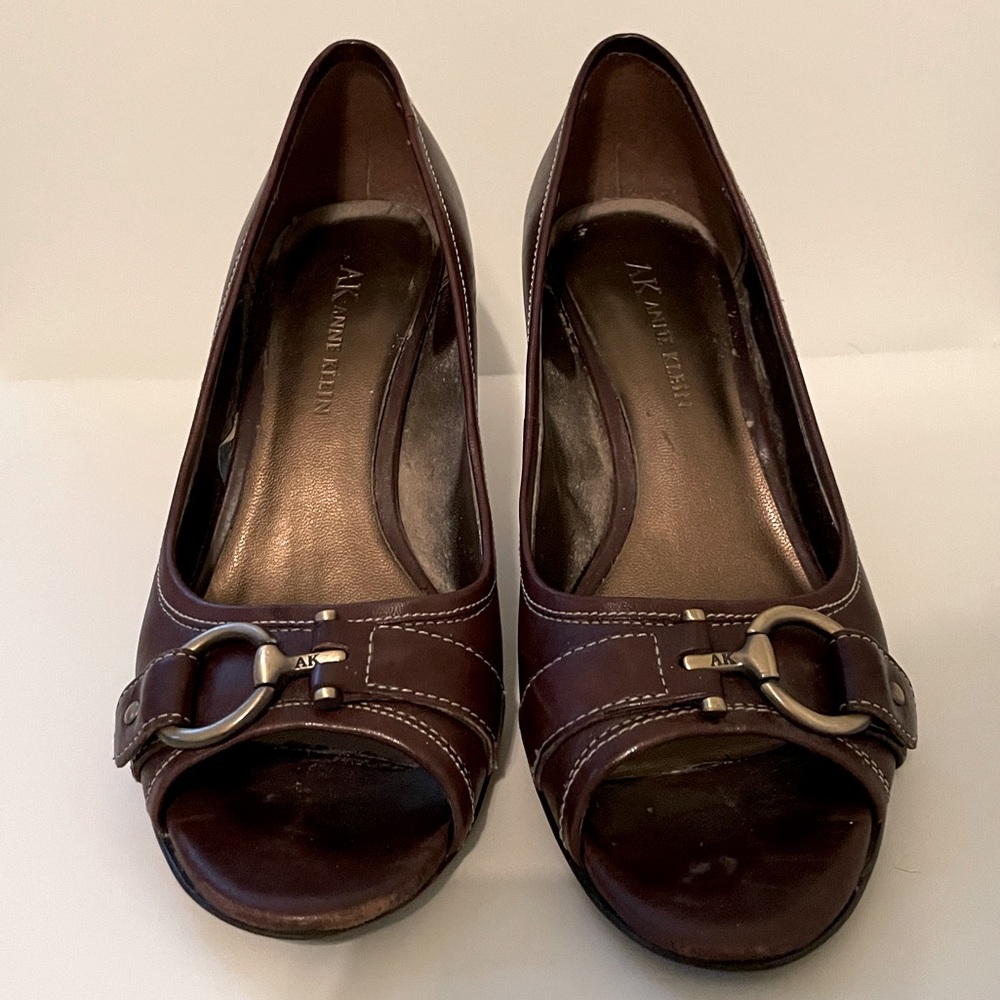 Beautiful Anne Klein open toe stiletto